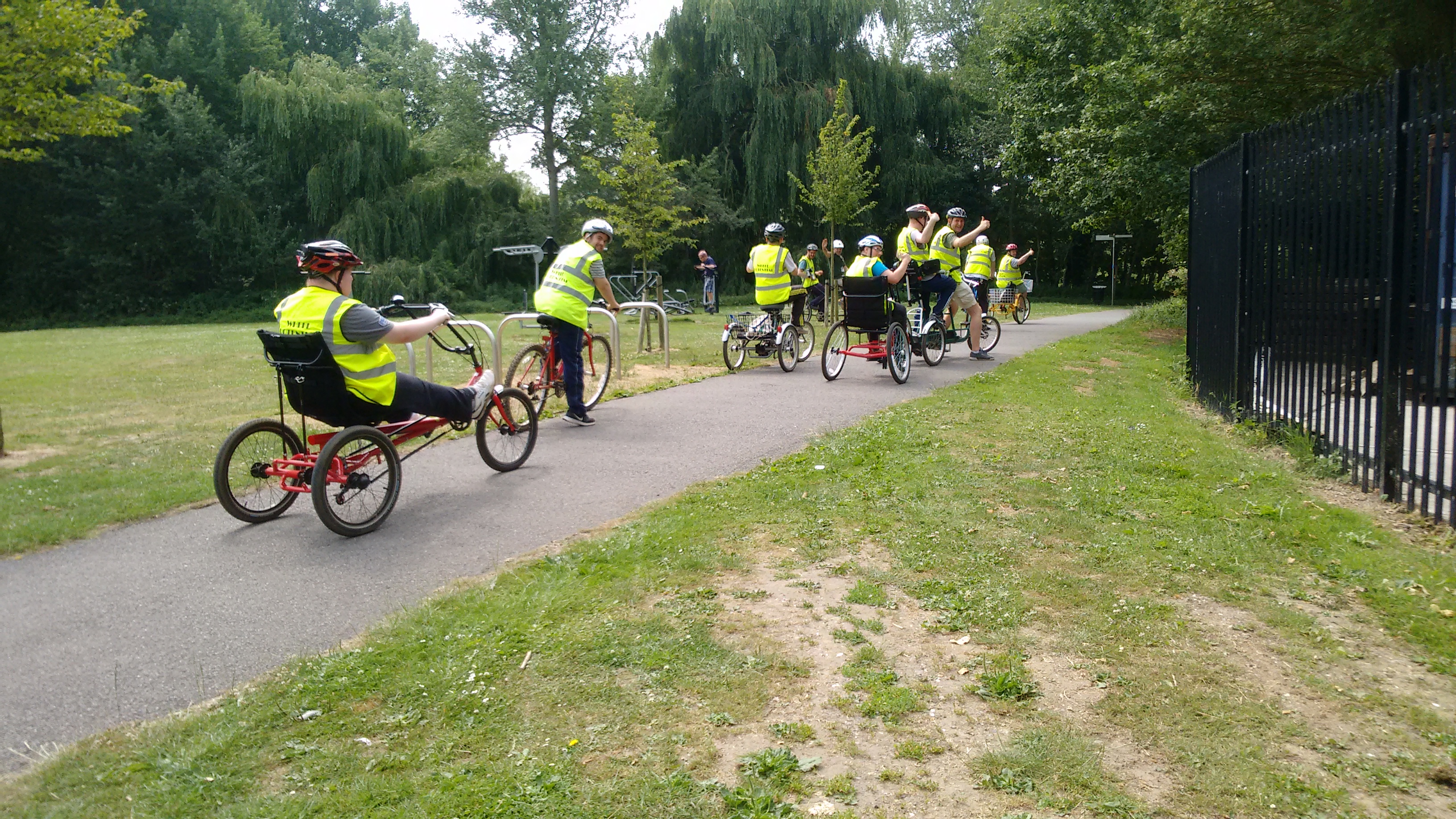 Big group cycle ride